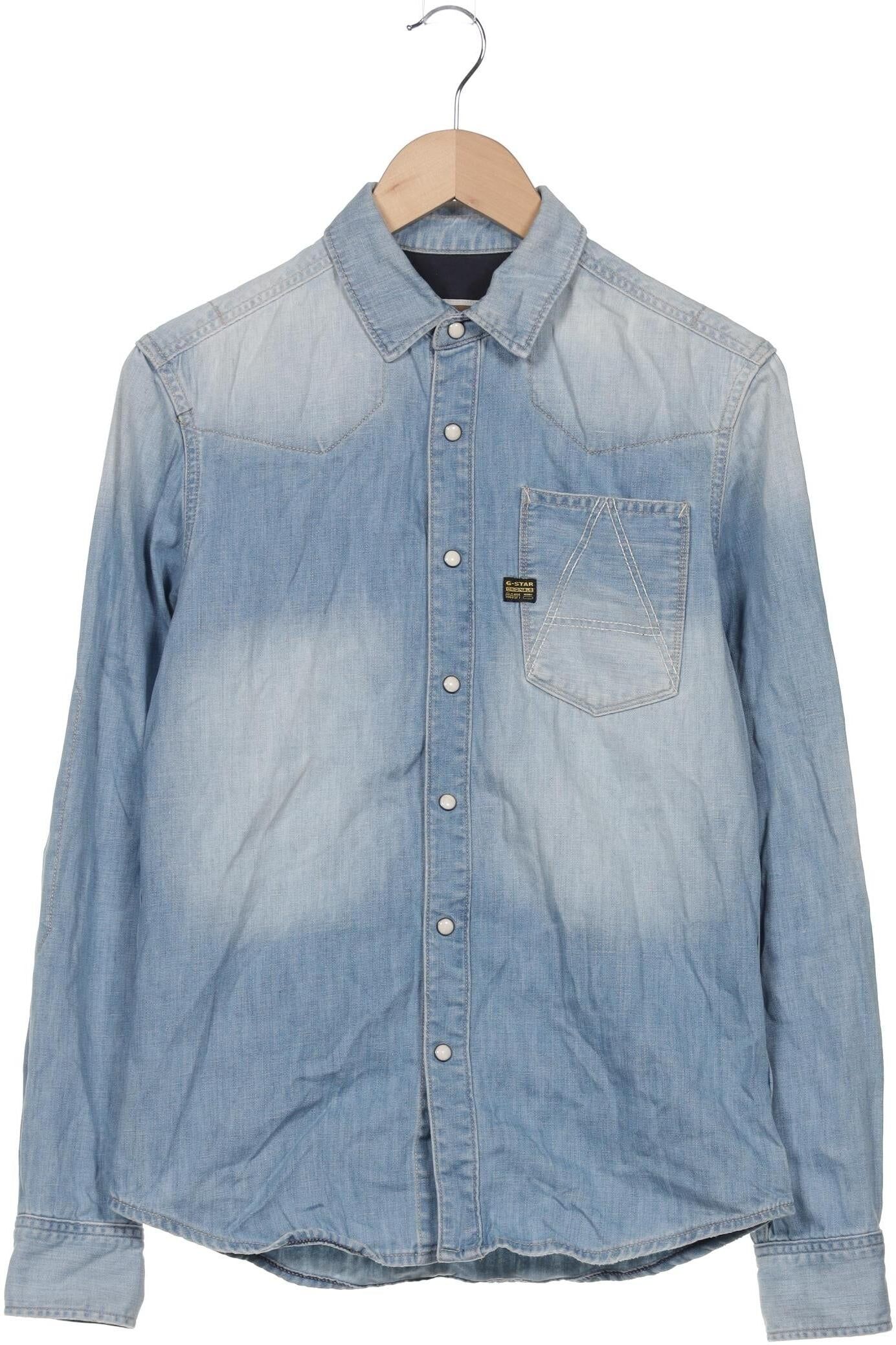 G Star RAW Herren Hemd, Blau, Gr. S, Baumwolle - Second Hand
