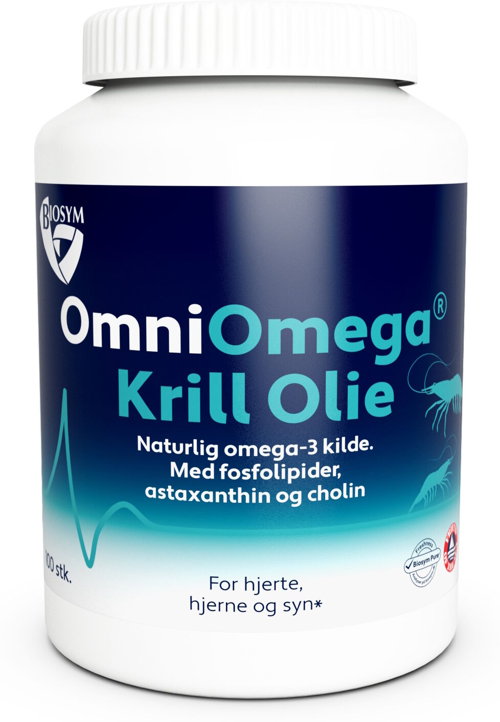 Biosym OmniOmega Krill Olie Kosttilskud 100 stk