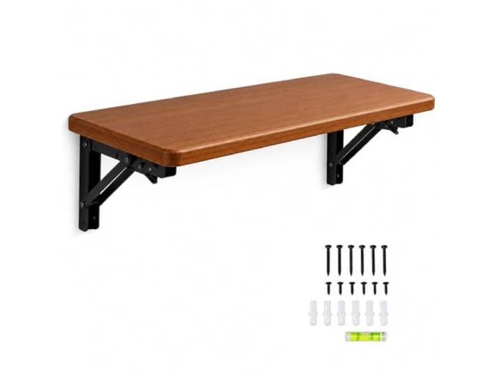 JSLJJBD Wandklapptisch, Klappbarer Wandtisch Platzsparender Wandtisch für Kleine Räume, Küche, Waschküche und Homeoffice(maroon,47.2inx15.7in)