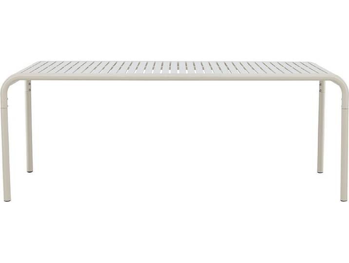 Gartentisch Borneo aus Metall in Beige, 200 cm Breite, 200 cm Tiefe, 75 cm Höhe