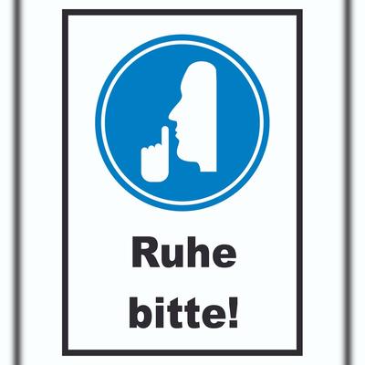 HB-Druck Ruhe bitte Schild A1 (594x841mm)