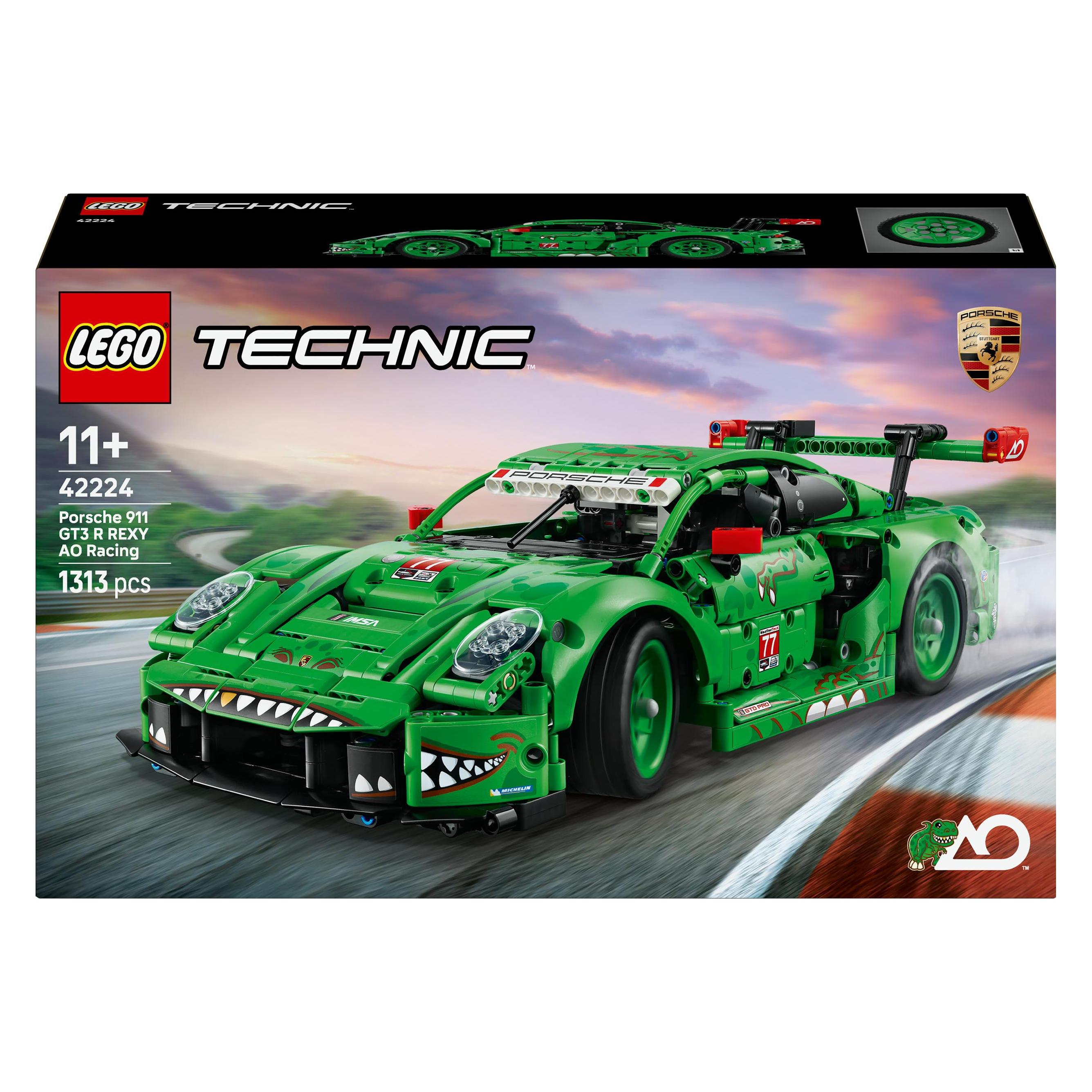 LEGO Porsche 911 GT3 R Rexy AO Racing Rennwagen (42224, LEGO Technic) (42224)