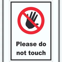 HB-Druck Do not touch Aufkleber A3 (297x420mm)