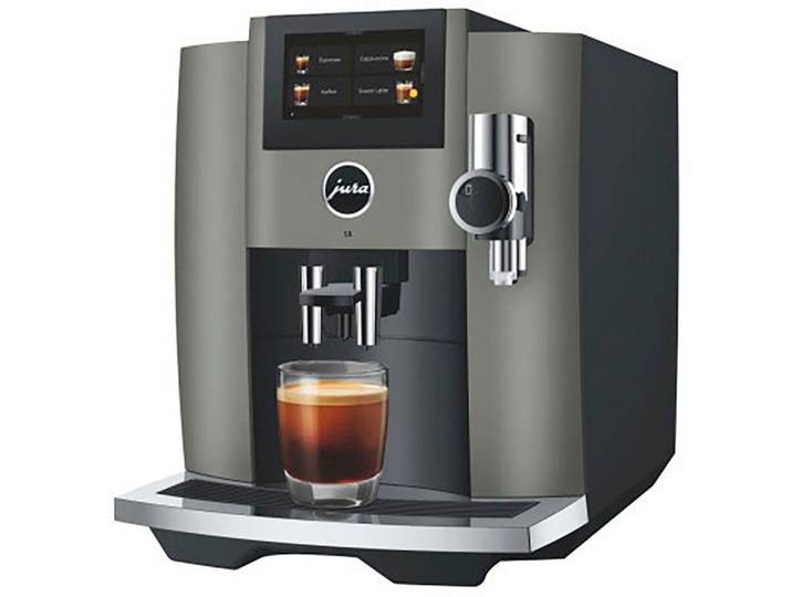 JURA Kaffeevollautomat 15480 S8 (EB), Dark Inox, 27 Spezialitäten, Touch, Sweet Foam & Sirupaufsatz