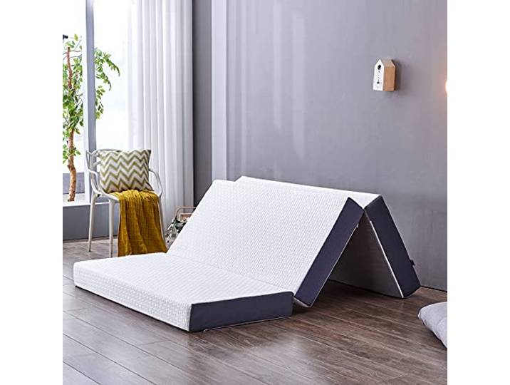 Inofia Dreifach gefaltete Matratzenauflage aus Memory-Schaumstoff (King-Size-Größe (150 x 200 x 15 cm)