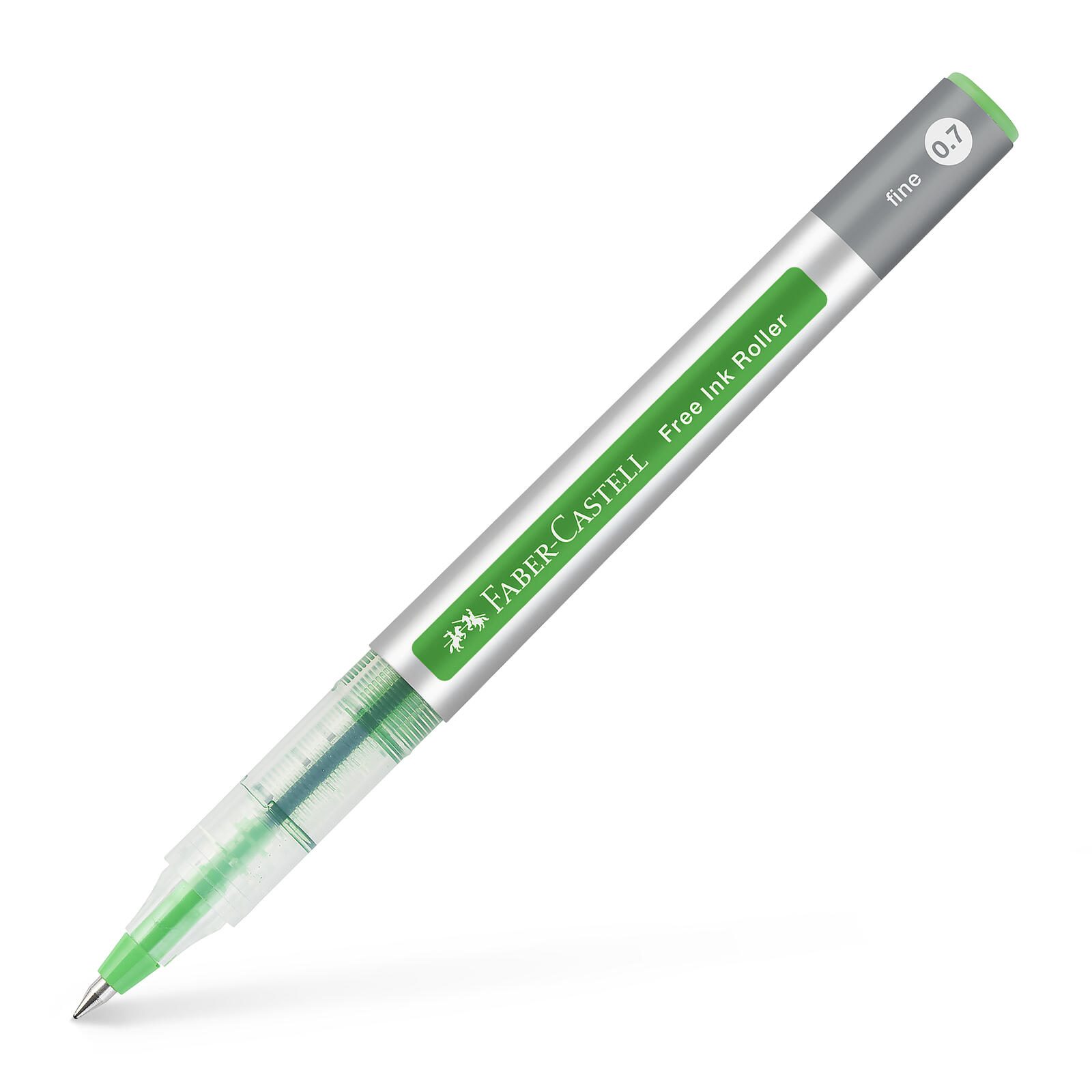 FABER-CASTELL Free Ink Tintenroller grau 0.7 mm Schreibfarbe: grasgrün 348166