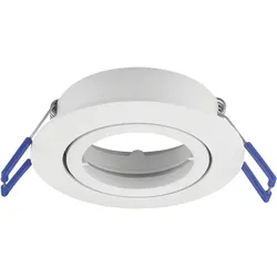 Einbaurahmen schwenkbar mit Druckring Ø 82 mm weiß