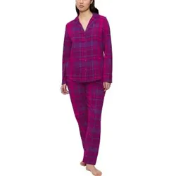 Triumph Boyfriend Long Sleeved Pyjama Set Kariert Baumwolle 42 Damen