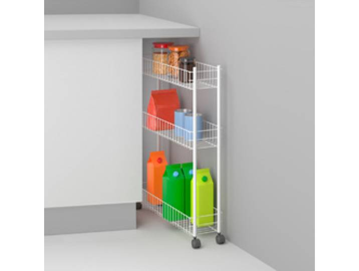 Desserte multi-usage Fino, 3 niveaux, blanc