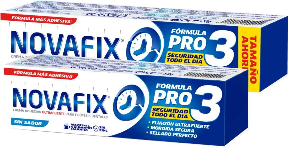 Novafix Pro3 Sin Sabor Crema Adhesiva 70 g + 50 g