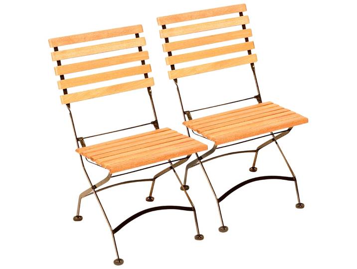 Gartenstuhl MERXX, braun, B:47cm H:86cm T:59cm, Holz teilmassiv, Stühle, Gartenstuhl, 2er Set, Eukalyptus, klappbar, schwarz
