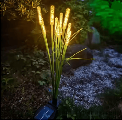 Inspire Essentials LumiReed Solar Garden Light Outdoor Waterproof Landscape Lamp warm Color 6 Head