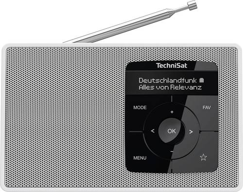 TechniSat DIGITRADIO 2 Tischradio DAB+, UKW DAB+, UKW, Bluetooth Weckfunktion Weiß