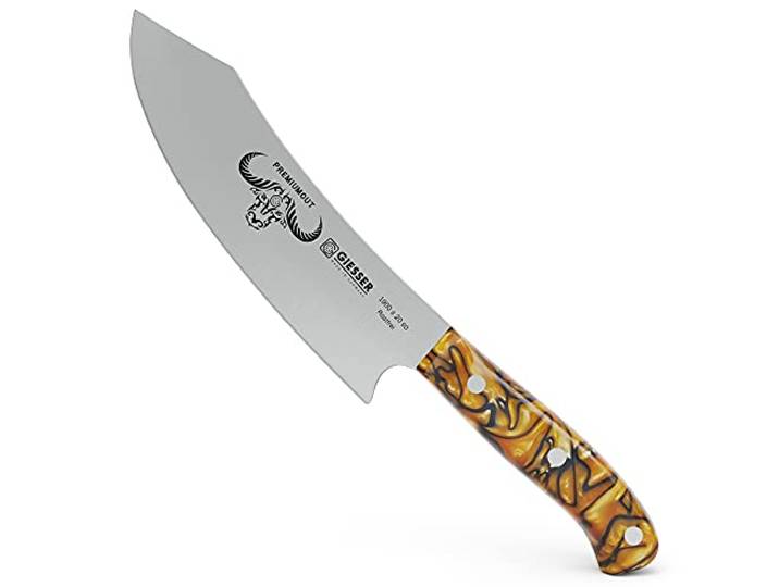 Giesser seit 1776 - Made in Germany - Kochmesser 20 cm Spicy Orange, PremiumCut Chefs No 1, Küchenmesser, Acryl, exotisch, rostfrei, deutsches Grillmesser scharf