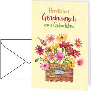 Böttcher-AG Geburtstagskarte 51sk10930, Klappkarte mit Umschlag, 11,5 x 17 cm