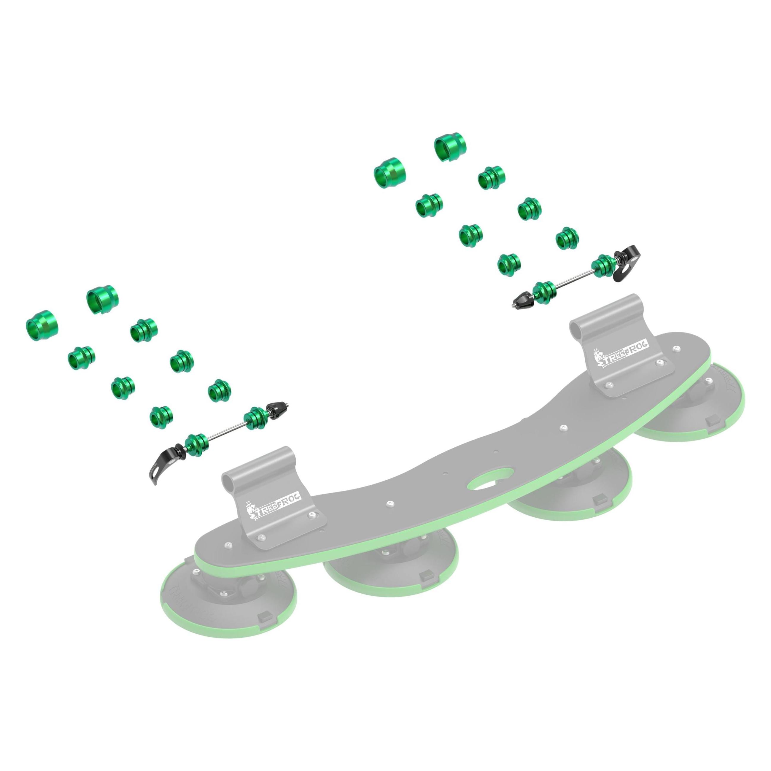 TreeFrog Fahrrad Achsen-Adapter für Dachträger mit Saugnäpfen (UF15X100)