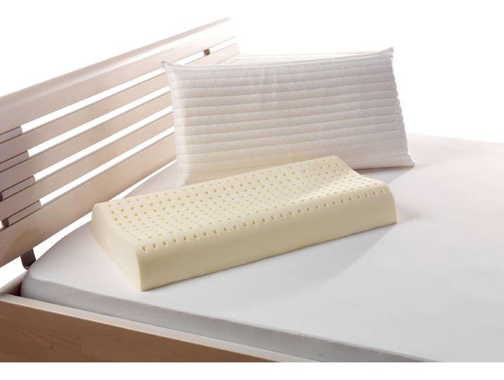 Nackenstützkissen FAN f.a.n. Medisan Sleep & Care Latex , weiss (weiß), B:40cm H:10,5cm L:60cm, Bezug: 100% Polyester, Kopfkissen, Nackenstützkissen, hohe Stützwirkung, mit Belüftungskanälen