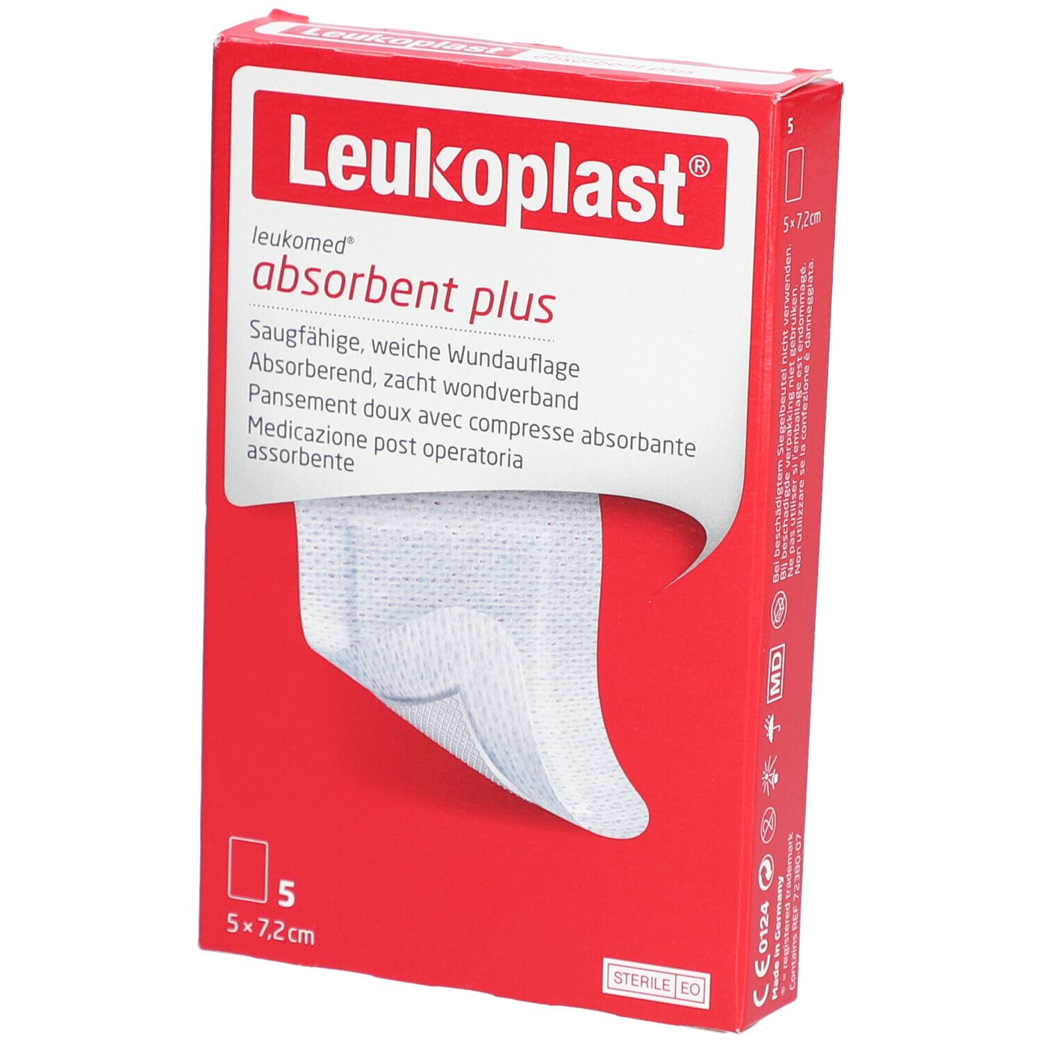 Leukoplast Leukomed steril 5x7,2 cm Wundauflage 5 St Verband