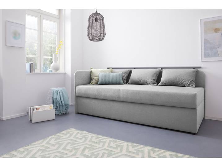 Polsterliege MAINTAL Diana , grau, B:93cm, Komplettbetten