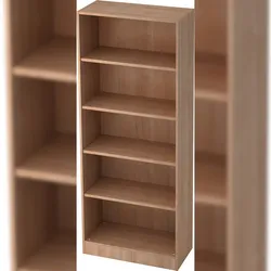 bümö office Regal Nussbaum, Standregal Holz - Aktenregal für Ordner & Bücher, Bücherregal 80 cm breit, 5 OH Regal Wand, Büroregal, Holzregal,