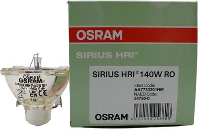 Osram Sirius HRI 140W RO Moving Head Discharge Lamp – 5,400 lm, 9200K, 70V, Forced Cooling, 6,000 hr - 54750