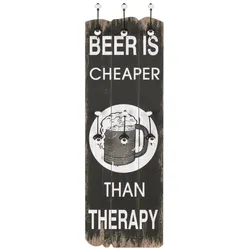 vidaXL Wandgarderobe mit 6 Haken 120 x 40 cm "BEER "