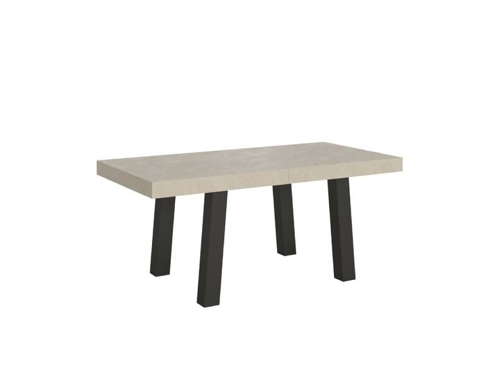 Table extensible effet bois gris cachemire 90x180/284 cm