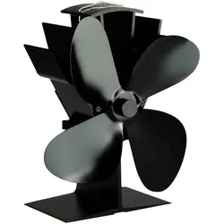 FireFix, Zubehör Kerzen + Kamin, 2100 Kaminofen-Ventilator (stromlos), Schwarz