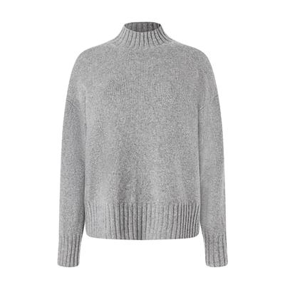 Strickpullover MAERZ MUENCHEN "Maerz Muenchen 310500 Strickpullover Damen Bekleidung", Damen, Gr. 42, grau, 100% Schurwolle, Pullover Strickpullover