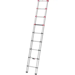 Hailo, Leiter + Gerüst, FlexLine, Alu-Sicherheits-Teleskopleiter, 9 Sprossen (Teleskopleiter, 264 cm)