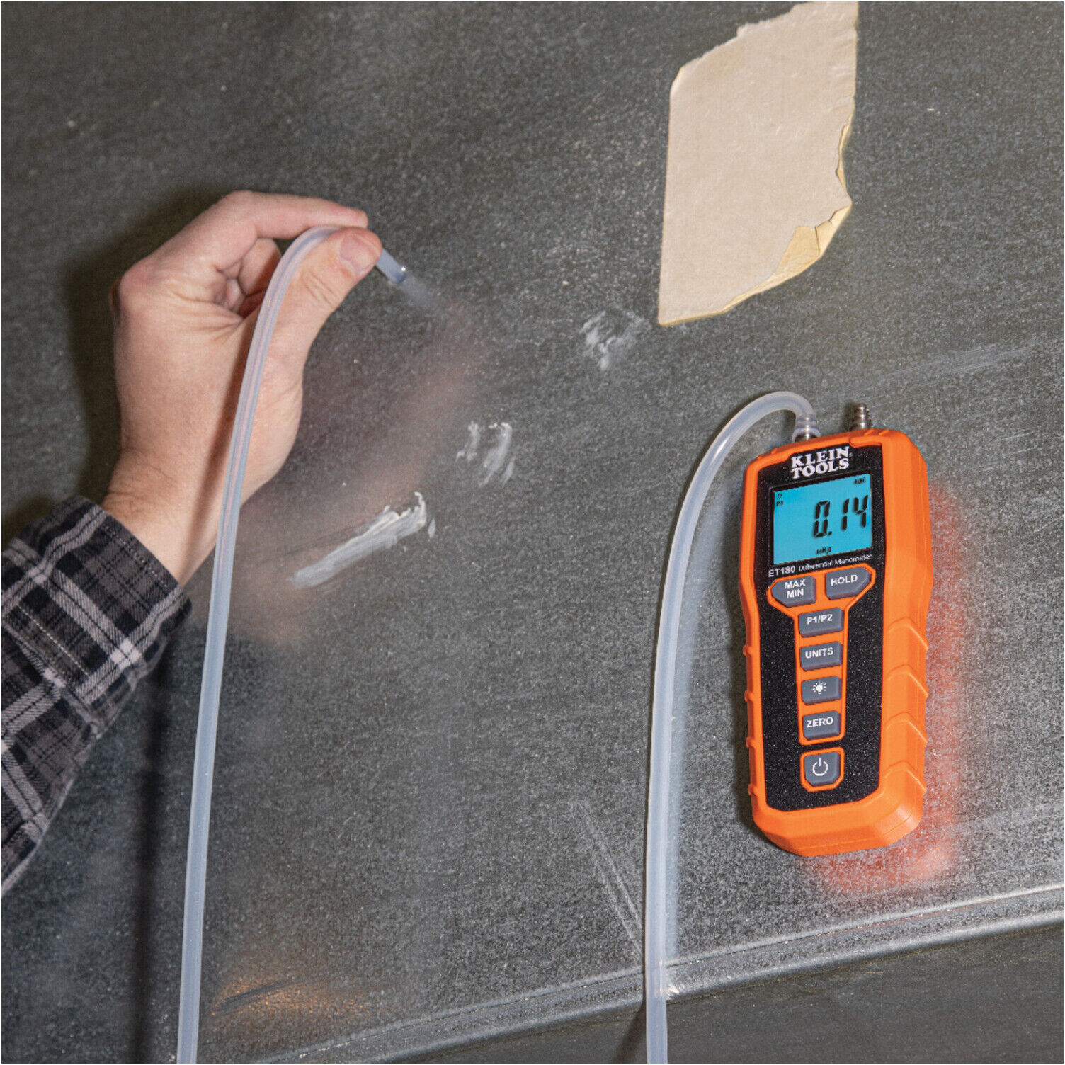 Klein Tools Differenzdruckmanometer digital ±60 inH2O mit Licht Magnet (ET180)