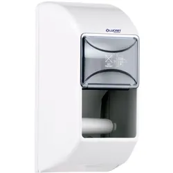 Zwillings-Toilettenpapierspender Weiß – Kompakter Doppelrollenspender mit Sichtf...