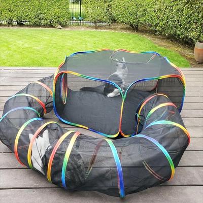 Uplift Essentials Outdoor Cat Playground And Portable Tunnel Set Outdoor Cat Playground And Portable Tunnel Set