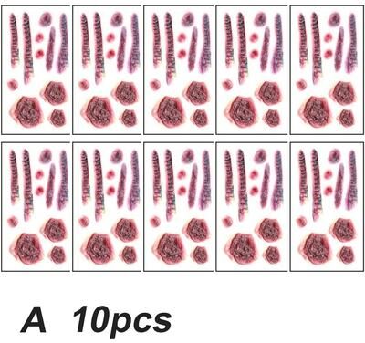 Uplift Treasures Halloween Scar Temporary Tattoo Stickers Waterproof Fake Blood Wound Decals a 10pcs