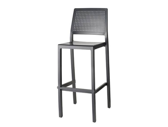 Tabouret design en plastique anthracite