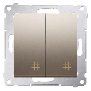 Kontakt Simon Łącznik krzyżowy Simon 54 podwójny 10AX 250V złoty mat (DW7 (WMDL-0702xx-044)