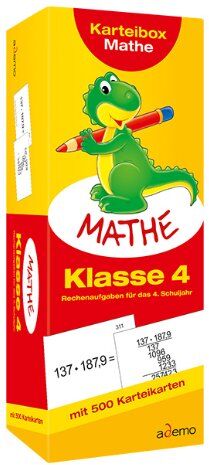 ademo GmbH - Karteibox Mathe, Klasse 4: Rechenaufgaben für das 4. Schuljahr - Preis vom 09.10.2026 07:28:09 h