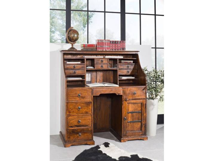 Secrétaire 128x58 Acacia laqué Miel OXFORD #0516