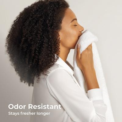 Cariloha Hand Towel   Turkish Cotton and Viscose Material Blend   Extra Smooth, Odor Resistant and Highly Absorbent