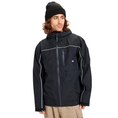 Regenjacke QUIKSILVER "Full Rig GORE-TEX", Herren, Gr. S, schwarz, Obermaterial: 100% Polyester., Jacken Regenjacke
