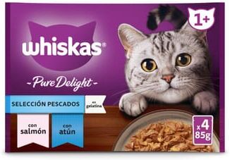 Whiskas Pure Delight Seleção Peixe 13 uds x 4 uds