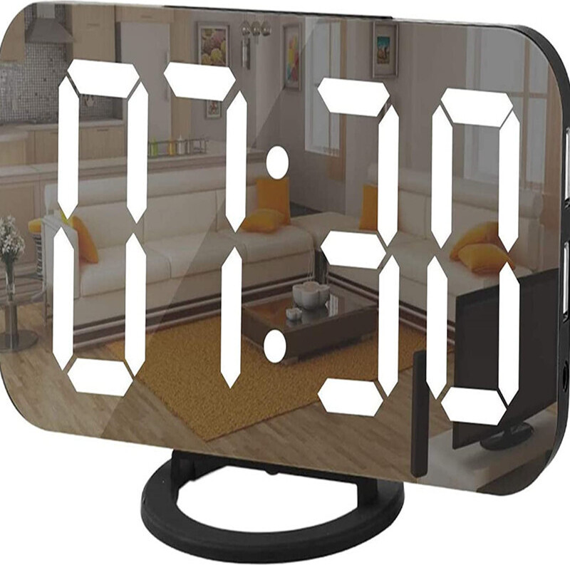 INF Digitale wekker met spiegelglas