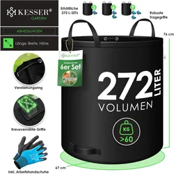 Kesser, Komposter + Gartensack, Gartensack Set Laubsack Gartenabfallsack inkl. Handschuhe (272 l)