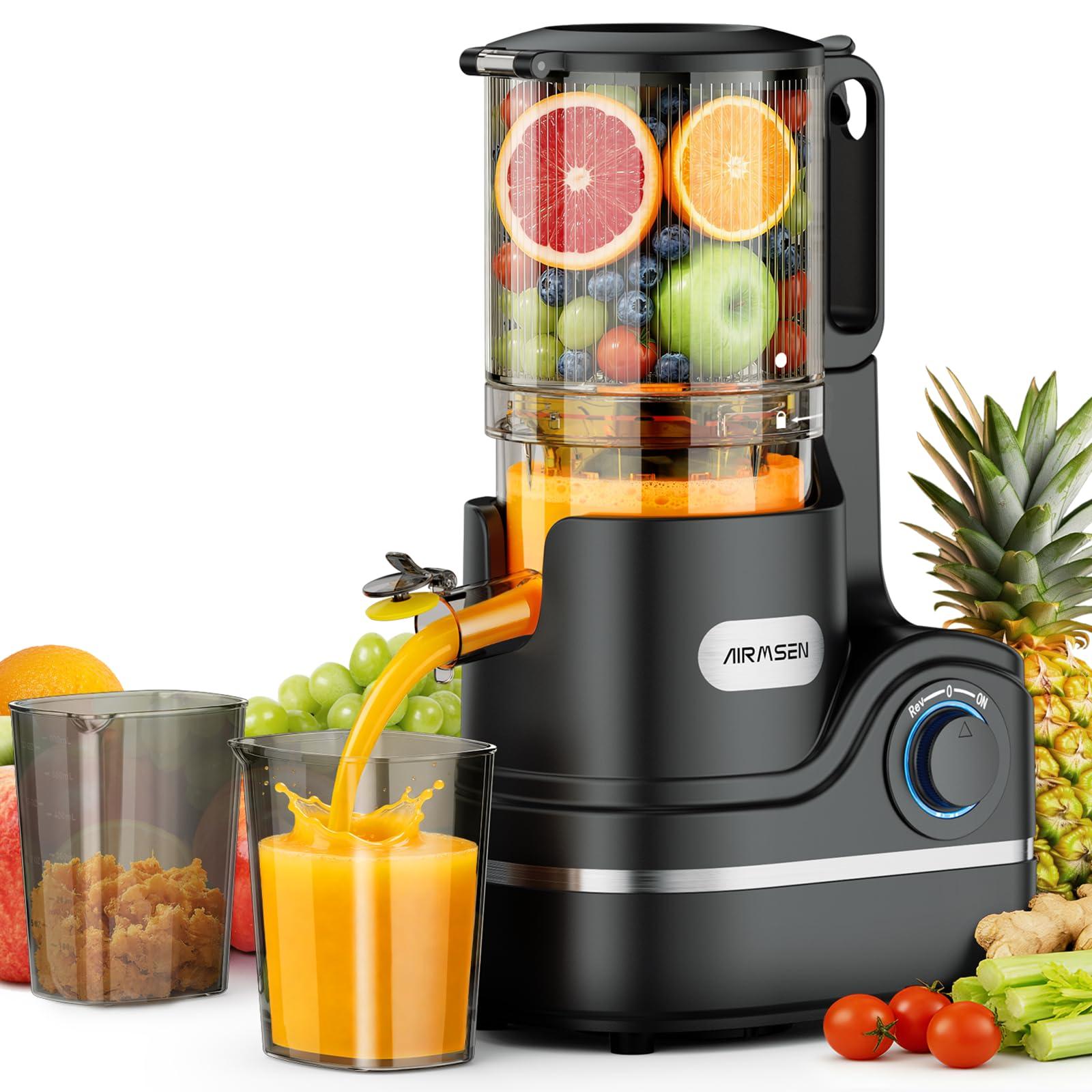 Slow Juicer 147 mm Einfüllschnecke 2,1 l Behälter 300 W