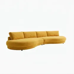 KAWOLA Big Sofa PADANA Stoff gelb