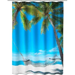 Kleine Wolke Duschvorhang TXT Bahamas Multicolor 180x200 cm