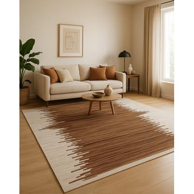 Fellteppich "HIDE HARMONY, echtes Rinderfell, LAGERRÄUMUNG", braun (braun,weiß,hellbeige), B:140cm H:10mm L:200cm, Kuhfell, MYFLAIR MÖBEL & ACCESSOIRES, Teppiche, Fellteppich, handgenäht, Naturprodukt, natürliche Struktur & Premium-Look