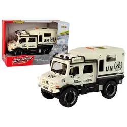 Off-Road-Fahrzeug City Service Beige, öffnende Tür, Tonlicht