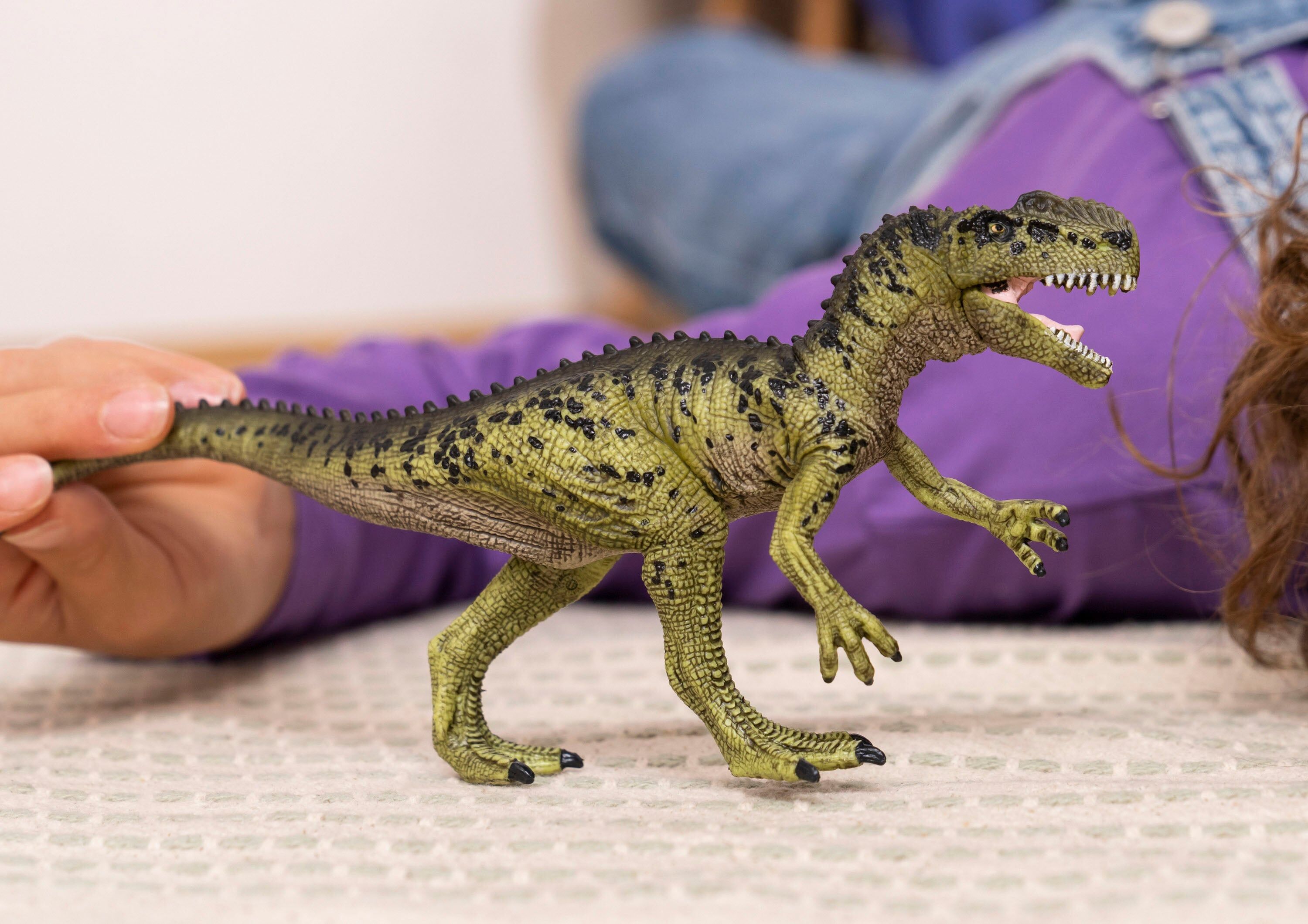 Spielfigur SCHLEICH "DINOSAURS, Monolophosaurus (15035)", grün, Spielfiguren, Kinder, Kunststoff, Spielfigur