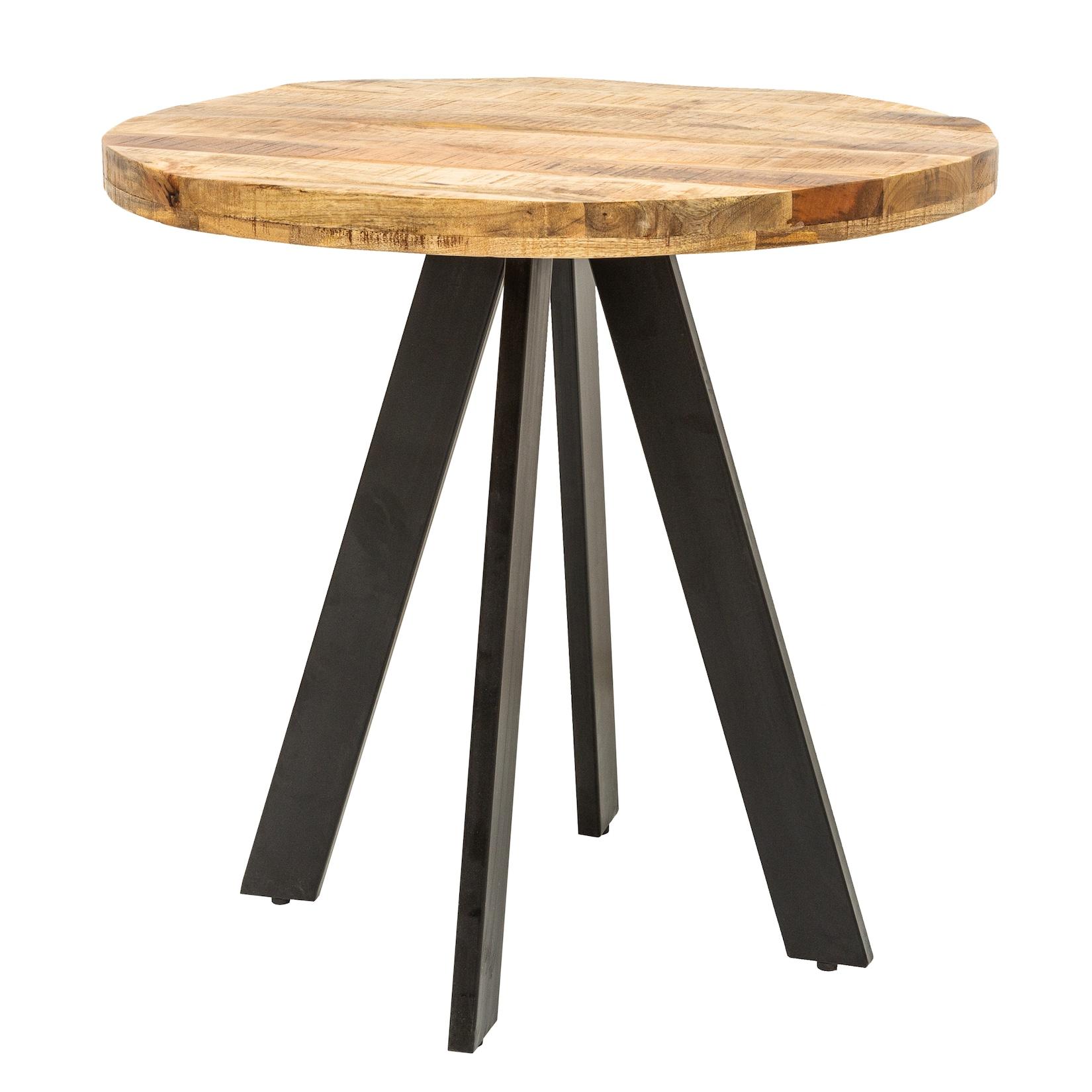 riess-ambiente Esstisch IRON CRAFT - massiv 80cm rund natur Mangoholz Esszimmer Metallbeine